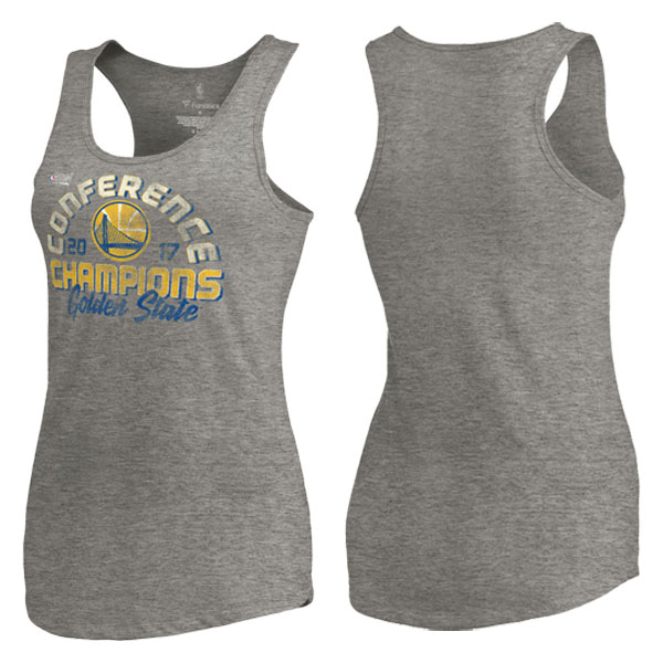 Women's Golden State Warriors 2017 NBA The Finals Heather Gray T-shirt